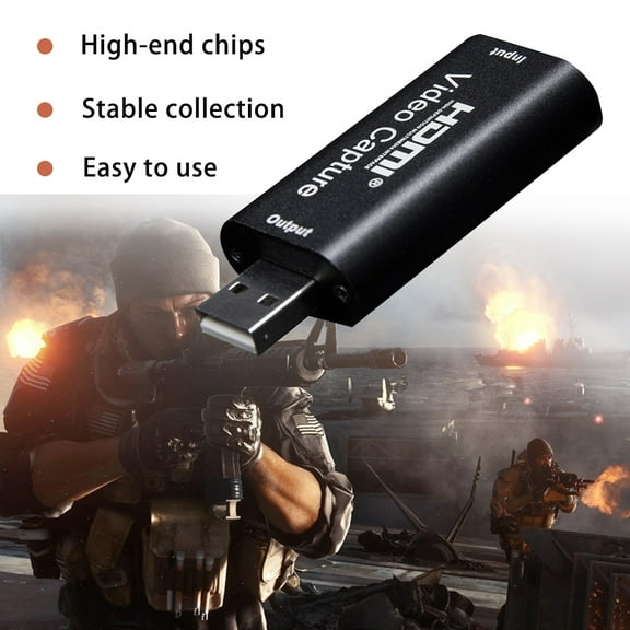 4K HDMI Capture Card Video Capture Devices USB 2.0 Broadcast Live and Record Video Audio Grabber Teaching Recording Medical Imaging