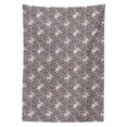 thumbnail image 2 of Pink Floral Tablecloth, Creative Bindweed Pattern with Outline Repeating Petals, Rectangle Satin Table Cover Accent for Dining Room and Kitchen, 52" X 70", Blush Champagne, by Ambesonne, 2 of 2