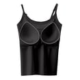 thumbnail image 6 of Built-in Bra Camisole - Seamless Shelf Bra Tank Top, Breathable Sports Vest with Removable Pads (1PC) | Hontri | Women with Chest Pads Five Fingers Without Ring Bra Cups One Sports (Black | XL), 6 of 9