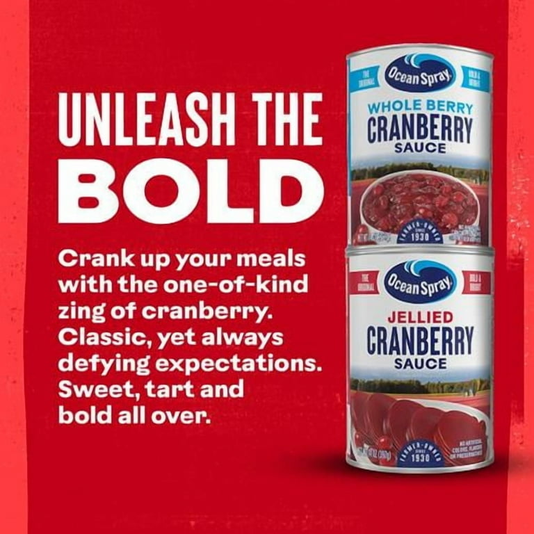 Ocean Spray Jellied Gluten Free Cranberry Sauce, 14 Ounce Can(pack
