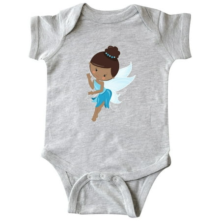 

Inktastic African American Fairy Fairy In Blue Dress Gift Baby Girl Bodysuit