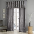 thumbnail image 1 of JLA Home INC Andora Faux Silk Embroidered Window Valance Grey 50x18, 1 of 3