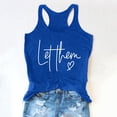 thumbnail image 4 of Camiseta sin mangas con estampado de letras para mujer - Camiseta divertida con estampado gráfico, cuello redondo informal, corte holgado - S-XXL, 4 of 4