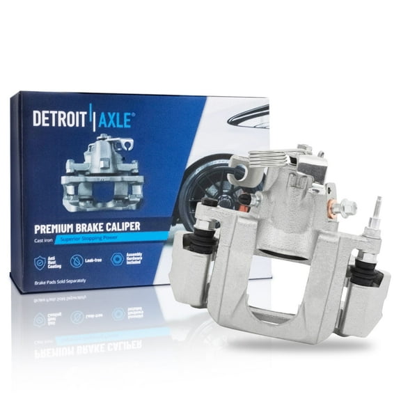 Detroit Axle - Rear Right Brake Caliper for 2011-2014 Ford Edge 2011-2015 Lincoln MKX Disc Brake Caliper w/Bracket 2012 2013 Replacement Passenger Side Assembly