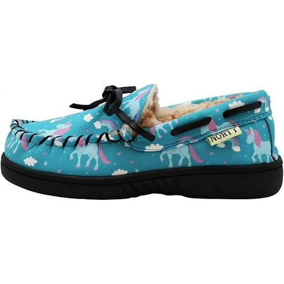 NORTY Girls' Slippers Indoor Outdoor Slip On Moccasins Runs 2 Sizes Small