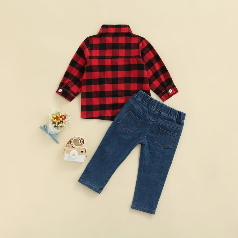 boys christmas plaid shirt
