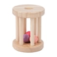 thumbnail image 4 of Lipstore Baby Roller Rattle Wood Toys Rattles with Bells Smooth Surface Infant Roller Toy D, 4 of 8