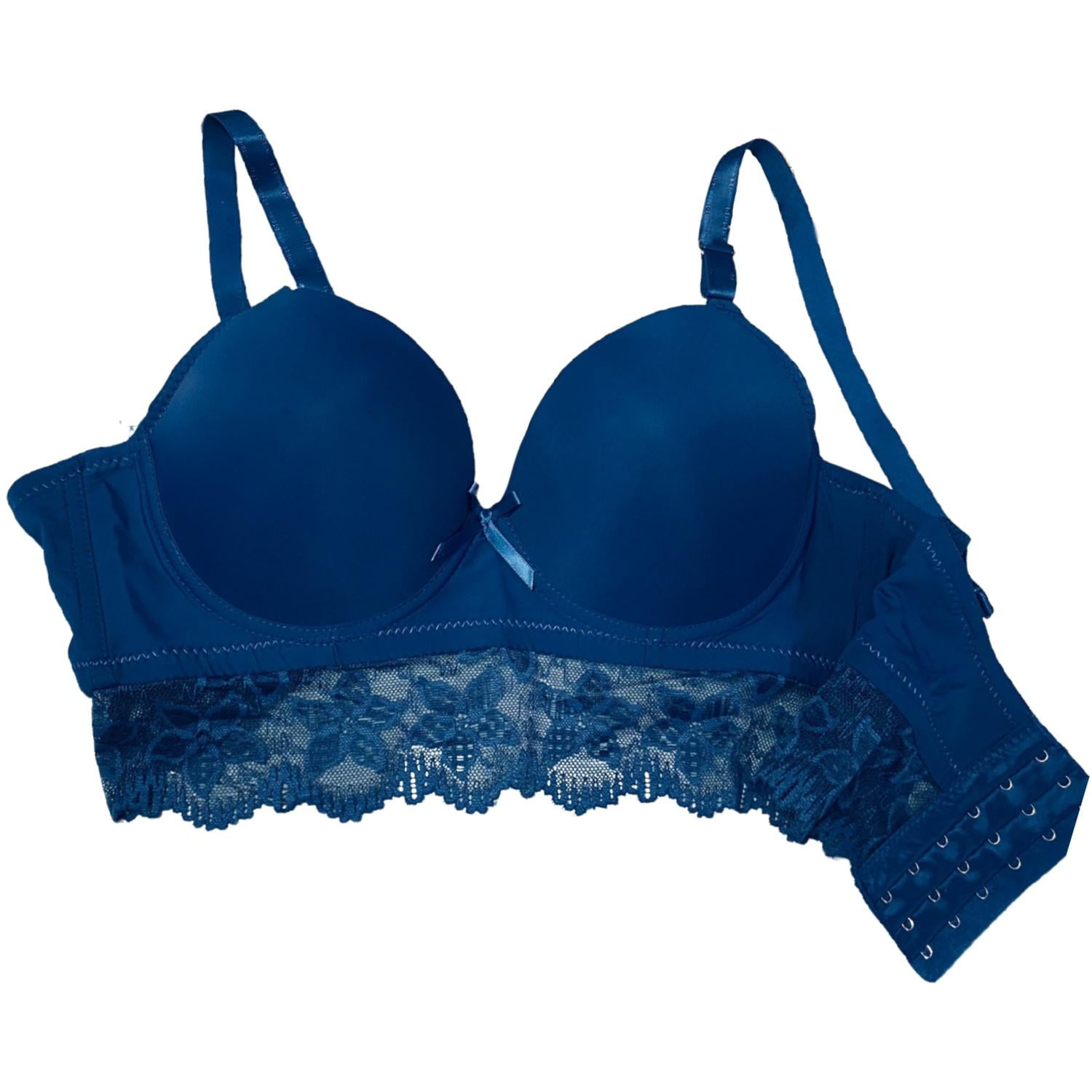 Brasier reforzado 6 ganchos Tallas Extras 640 Azul azul 34D Roman Fashion BRA RG 640 AZUL Walmart en linea