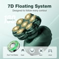 thumbnail image 4 of 7D Arc Electric Head & Body Hair Shaver, Upgraded Detachable Head Shaver, Waterproof Wet & Dry Electric Razor for Face, Beard & Neck, Ergonomic Shell Design with LED Display, Green, 4 of 9