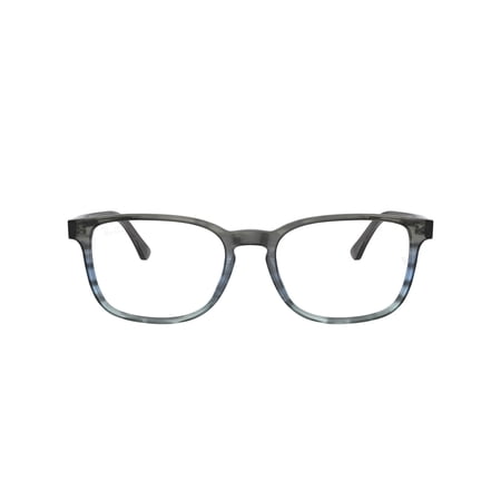 Ray-Ban Unisex Size 56 Pillow RB5418 Optics Prescription Eyeglasses with Case, Striped Gray Gradient Blue
