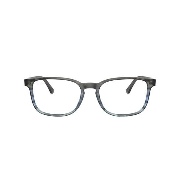 Ray-Ban Optics Glasses RB5418 Prescription Eyeglasses with Case, Striped Gray Gradient Blue with Demo Lens, Size 56