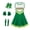 Green, variant on Blue Girls Cheerleader Costume Outfit Set,Kids Sleeveless Cheerleading Uniform for Party Birthday Halloween
