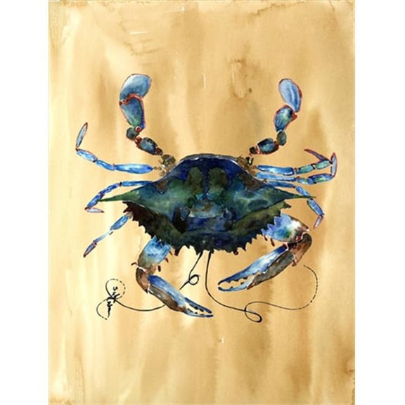 28 x 40 in. Crab Flag Canvas House Size