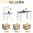 thumbnail image 4 of Costway 5 PCS Dining Set Modern Rectangle Table & 4 Rubber Wood Chairs Kitchen Breakfast, 4 of 10
