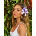 thumbnail image 4 of AWAYTR 3 Pcs Floral Clips for Women Girls Large Hair Flowers Set Tropical Hawaiian Floral Clip for Beach Wedding Hair Accessories, 4 of 8