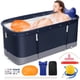 thumbnail image 2 of Bañera plegable Timcorr portátil para adultos con almohada y asiento de baño 21,7 pulgadas, 2 of 8