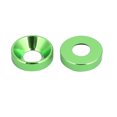 thumbnail image 2 of Arandela de cabeza de copa de aleación de aluminio M4 para parachoques de motor verde 20 piezas, 2 of 2