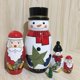thumbnail image 2 of Muñecas rusas apilables de madera para niños, muñecos rusos de Papá Noel, 5 uds., 2 of 5