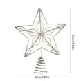 thumbnail image 3 of Tarmeek Christmas Tree Topper Star with LED Light Christmas Tree Decorations, Metal Christmas Tree Star Ornaments Xmas Tree Star Treetop for Indoor Outdoor Christmas Decorations., 3 of 6