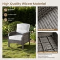 thumbnail image 3 of Vcatnet 5 Pieces Patio Furniture with Swivel Chairs, High Back Outdoor Conversation Set, All-Weather Wicker Sectional Furniture Set, Gray, 3 of 10