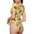 thumbnail image 2 of Balery Pineapples Sharks In Hawaiian Body de cuello redondo de manga corta para mujer Tops de manga corta Tops básicos-Medium, 2 of 7