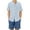 Blue Stripe & Navy, variant on Arshiner Boy's Summer Beach Outfits 2 Piece Short Sleeve White Shirt and Green Shorts Vacation Texture Sets for Kids 10-11 Years