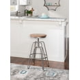 thumbnail image 2 of Linon Silver Wood And Metal Adjustable Stool, 2 of 14