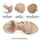 thumbnail image 3 of Sandalias SHIBEVER Wedge para mujer, plataforma baja, color nude, talla 35, 3 of 6