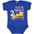 thumbnail image 3 of Inktastic Two and Digging It Bulldozer 2nd Birthday Boys or Girls Baby Bodysuit, 3 of 5