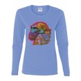 thumbnail image 3 of Colorful Neon Gorilla | Dean Russo Art Animal Lover Womens Long Sleeve T-Shirt, Light Blue, Medium, 3 of 6