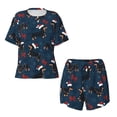 thumbnail image 4 of Naloa Christmas Dachshund Women's Short-Sleeved Pajama Set, Loungewear, Summer pajamas, Breathable Cozy - 3X-Large, 4 of 9