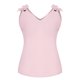 thumbnail image 5 of Gibobby sólido chaleco blusa mujer Top Casual sin mangas con cuello en V blusa de mujer(Rosa,G), 5 of 5