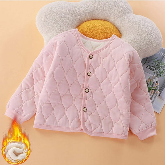 Baby Boys Girls Winter Coat Cartoon Printed Solid Color Lightweight Coat Windproof Down Jacket for Baby Girls Toddler Girls Spring Jacket 18-24 Months