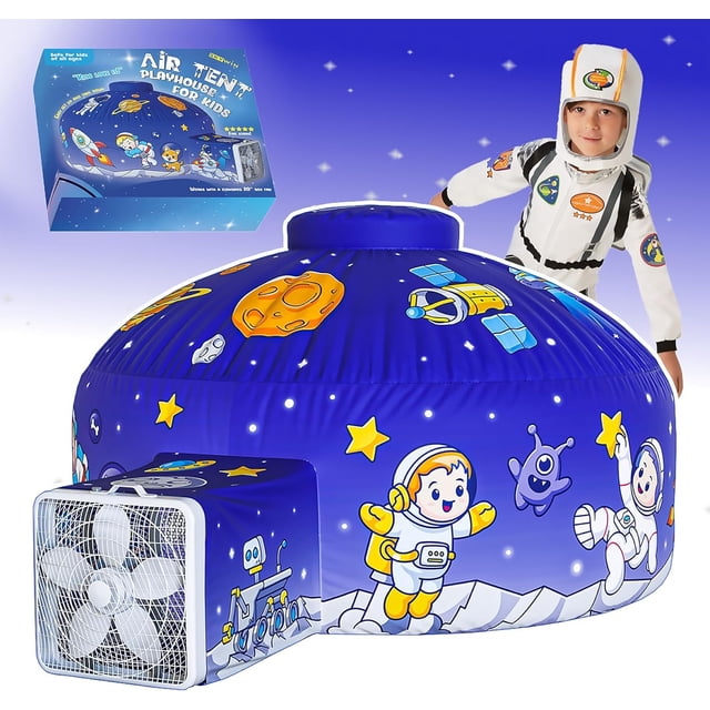 Carpa inflable Skywin para niños con estampado espacial (196 x 127 cm)