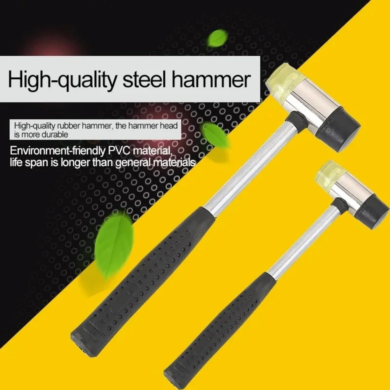 Small Rubber Mallet Hammer Tool - 4 Pcs Non Marring Hammer Tapping Block for Flooring Mallet Rubber Hammer Small Hammer for Crafts - Jewelry Wood Nylon Double Faced Soft Mallet