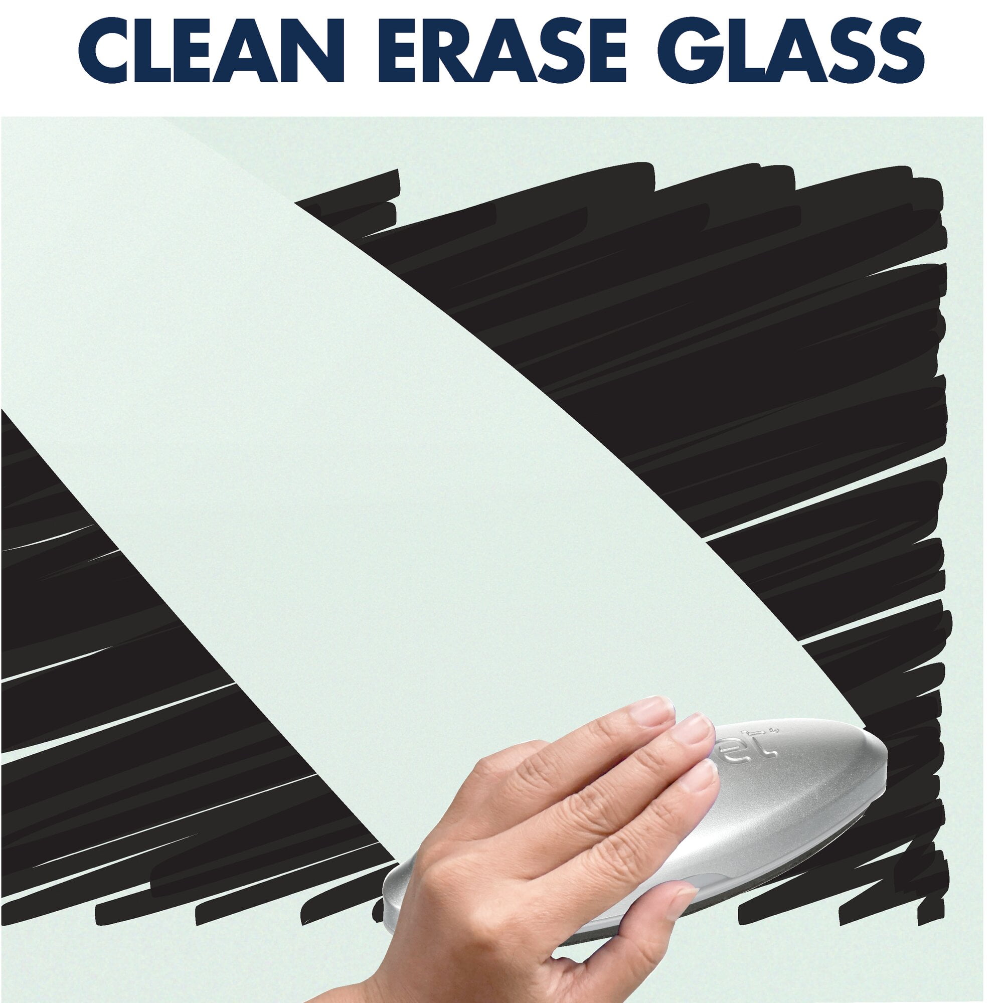 Quartet® Evoque™ Magnetic Unframed Glass Marker Whiteboard, 74" x 42", White/Black