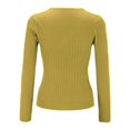 thumbnail image 4 of IMENGL Wool core spun yarn knit sweater, Yellow M, Size M-2XL, 4 of 5