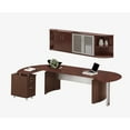 thumbnail image 3 of Mayline Medina Curved Desk Return With Pedestal (Left) in Mahogany, 3 of 3