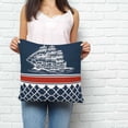thumbnail image 3 of Throw Pillow Covers 24x24 Inch, Navy Blue Coastal Decorative Pillow Cases for Couch Sofa Bed, Nautical Ocean Sea Abstract Art Cotton Linen Square Home Decor Pillowcases with Hidden Zipper, 3 of 7