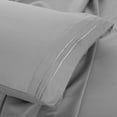 thumbnail image 2 of Hannah Linen Microfiber Grey Queen Size Pillowcases Set of 2- Super Soft and Breathable Pillow Covers, 2 of 6