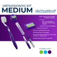 thumbnail image 2 of ColdentCare Orthodontic Oral Care Kit for Cleaning Brackets Braces, Includes Toothbrush and Cap, Travel Toothbrush, Dental Floss 12m, Dental Wax, Floss threaders Case - Purple, 2 of 6