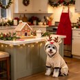 thumbnail image 5 of Cififendec Christmas Reindeer Pet Costume Onesie, 16.5", Soft Warm Hooded Animal Outfit for Xmas Cat Dog Holiday Dressing Up Styling, 5 of 7