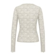 thumbnail image 6 of YMNXA Women's T Shirt Long Sleeve Round Neck See Through Comfortable Breathable Slim Fit Layering Top For Casual Daily Wear,Khaki,M, 6 of 6