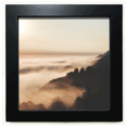 thumbnail image 1 of Sunrise Sunset Mountain Fog Landscape Sky Black Square Frame Picture Wall Tabletop, 1 of 3
