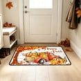 thumbnail image 5 of Zynviq 15.7" X 23.6" Area Rugs Car Thanksgiving Throw Rug Polyester Rectangular Yellow Pumpkin Washable Small Rug for Front Door, 5 of 6