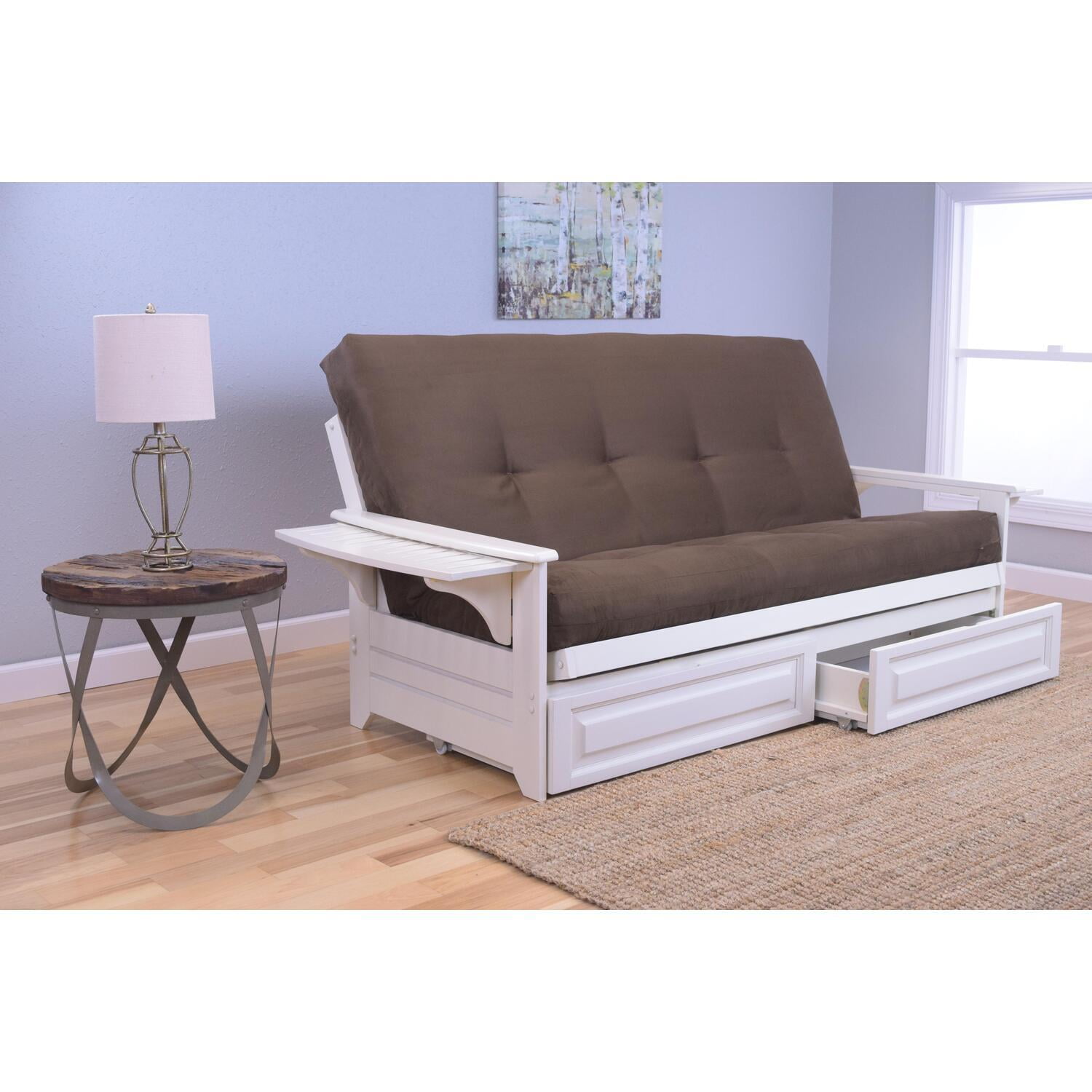 Kodiak Furniture Phoenix Full Futon with Storage DrawerColorAntique