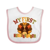 Inktastic First Thanksgiving Turkey Boys or Girls Baby Bib