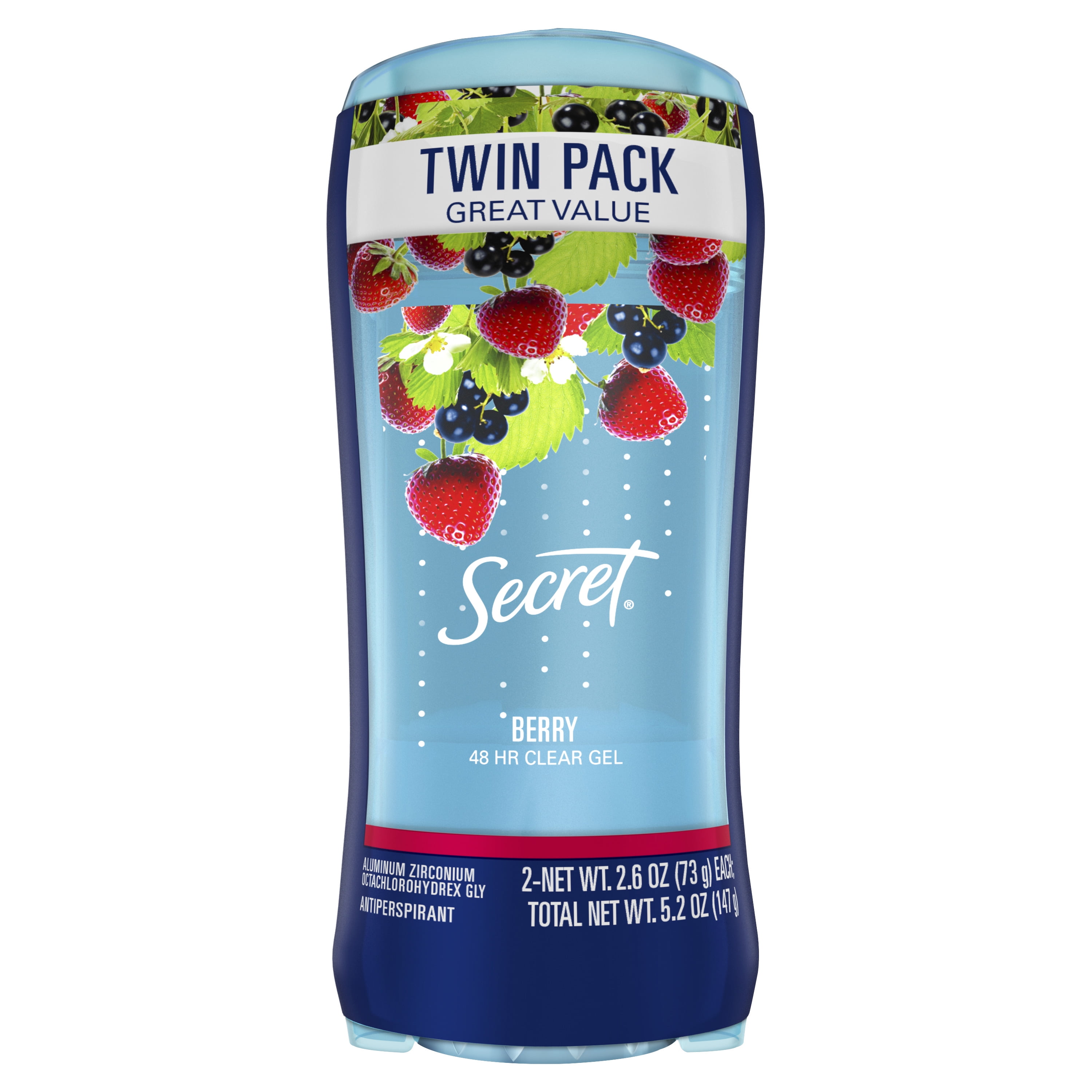 Secret Fresh Antiperspirant Deodorant Clear Gel Summer Berry 2.6 oz, 2 Pack Secret Fresh Antiperspirant Deodorant Clear Gel Summer Berry 2.6 oz, 2 Pack
