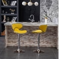 thumbnail image 4 of Roundhill Furniture Masaccio Bar Stool with Adjustable Height & Swivel, Yellow, Set of 2, 4 of 12
