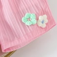 thumbnail image 4 of mgoYE 0-3 Months Baby Girl Clothes Toddler Baby Girl Clothes Knit Floral Fly Sleeve Tops Shorts Cute Summer Spring Outfits Infant Clothing Set(Pink,2-3 Years), 4 of 7